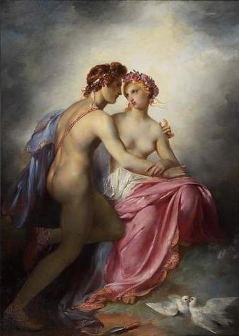 Venus And Adonis by Pierre-Narcisse Guerin